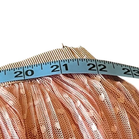 Ava & Viv Speechless Pink Swiss Dot Tulle Overlay Skirt Excellent Pre-Owned - Picture 3 of 8